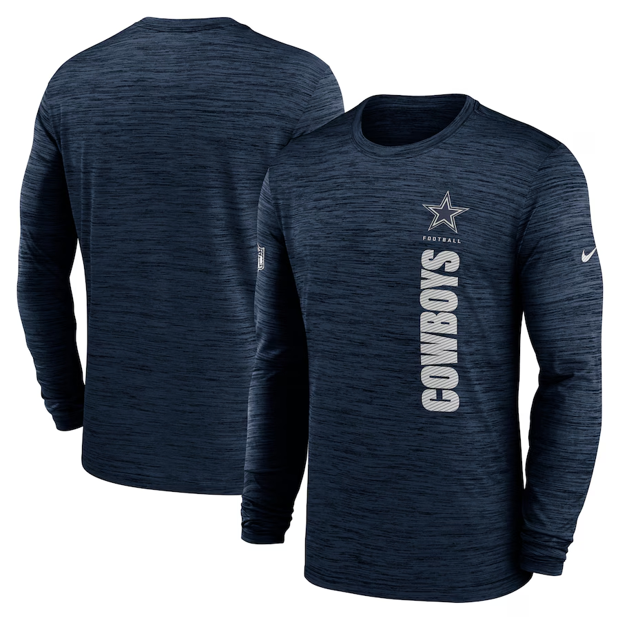 Men Dallas Cowboys blue 2024 Nike NFL long sleeve t shirts